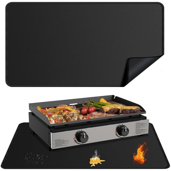 79x39 inches Large Under Grill Mats for Blackstone, Double-Sided Fireproof Outdoor Grill Protective Mat, Oilproof Waterproof BBQ Fire Pit Fireplace Mat