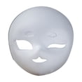 thumbnail image 2 of Máscara de PVC de plástico blanco mate esmerilado para disfraz de Halloween para niños y adultos, pintada a mano, color blanco mate, 2 of 5