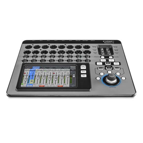 Mezcladora Digital Compacta QSC TOUCHMIX-16 de 16 Canales Wi-Fi Incluye Estuche de Transporte