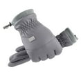 thumbnail image 6 of PMVFHDE Men Women Winter Thermal Windproof Touchscreen Gloves, for Outdoor Riding Skiing Travel Cold Weather Grey，One Size, 6 of 9