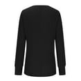 thumbnail image 4 of STETMN Women's Lace V Neck Tops Fall Casual Long Sleeve Sweater Solid Ribbed Knit Pullover Shirts, 4 of 6