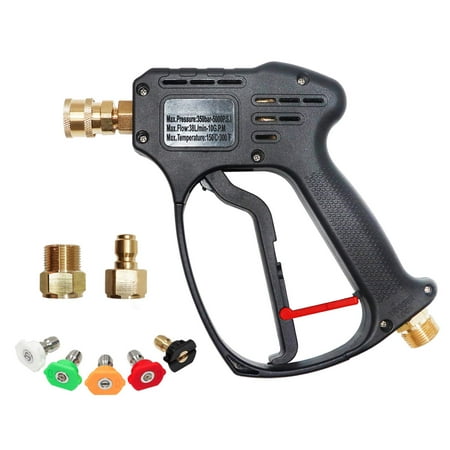 EDOU Direct Pressure Washer Gun Kit | 5000 PSI Max | Includes Wand, Quick-Connects, and 5 Spray Nozzles