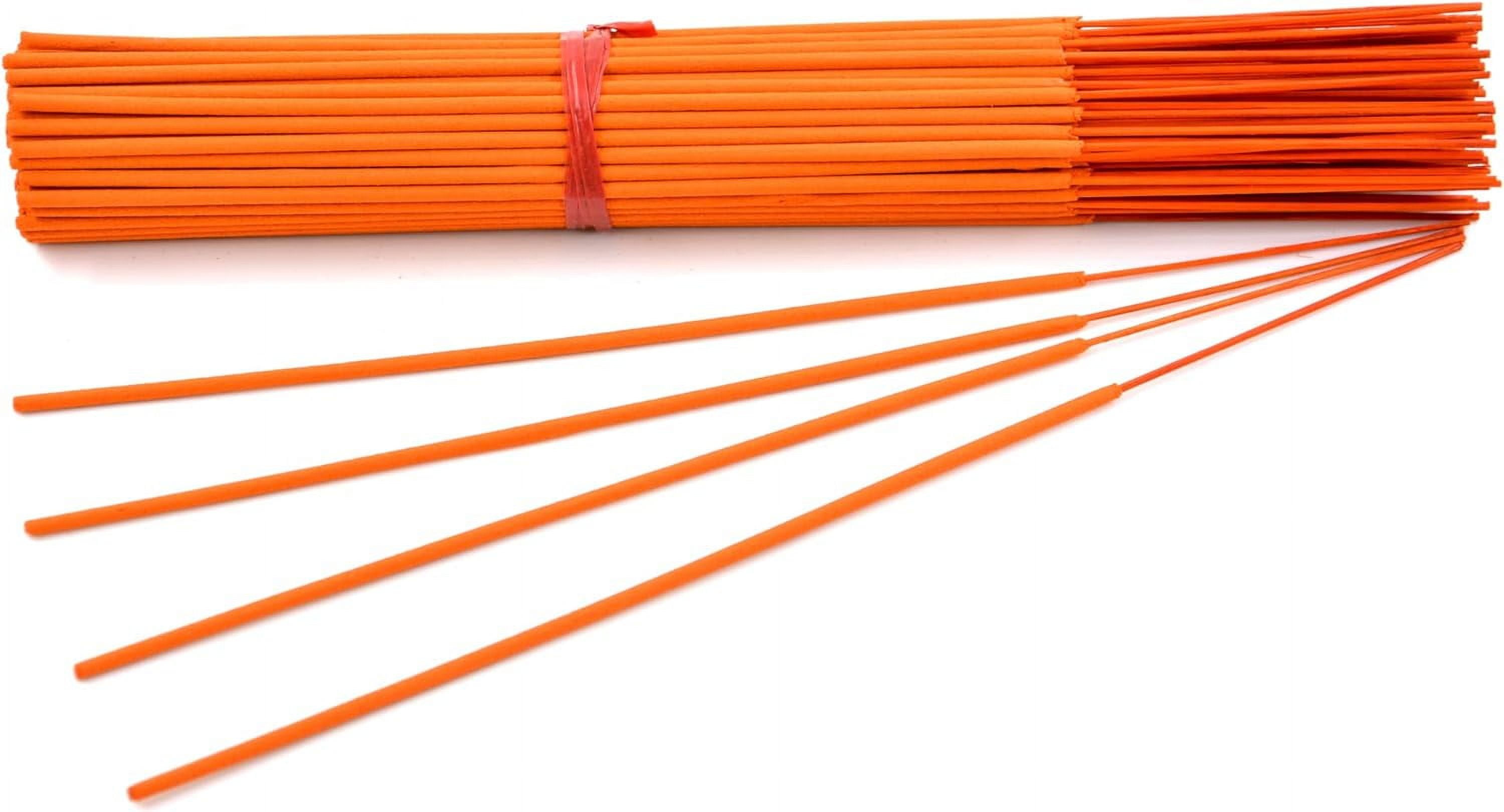 10000 Unscented (Orange) Incense Sticks 11" Bulk Wholesale - 100% Natural Joss and Bamboo Punk Blanks - Great for DIY Aromatherapy Incense Making.