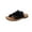 Black, variant on JeashCHAT Summer Bow Tie Slippers Flat Espadrille Sandals for Women Casual Breathable Open Toe Sandals Elegant Slip On Slides Sandals