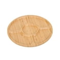 thumbnail image 1 of Bandeja de madera decorativa para servir, bandejas de madera para té, redondas. 25x25cm, 1 of 9