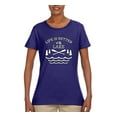 thumbnail image 2 of Wild Bobby, Life Is Better At The Lake, Women Graphic Tee, Purple, Medium, 2 of 4