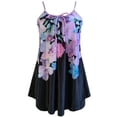 thumbnail image 3 of WILLBEST Robe avec Soutien-Gorge Intégré Maillot de Bain pour Femme Tankini 2 Pcs Maillot de Bain Normal Dos Nu 2 Pcs Imprimé Réglable Couleur d'Impression Rembourré à Bretelles Maillots de Bain Aguichant Tenue de Plage, 3 of 6