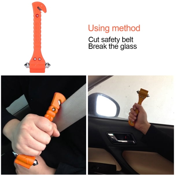 Cortador De Cinturón De Seguridad Multifunción ABS 2 En 1 Para Coche, Rompeventanas De Escape, Martillo De Seguridad De Emergencia Para Coche Con Soporte