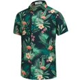 thumbnail image 4 of SOMER Men's Hawaiian Shirts Short Sleeve Casual Button Down Beach Shirt, 4 of 5