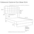 thumbnail image 4 of Box Base Cama Slim Matrimonial+Cabecera Catania Negro+Colchon Matrimonial Nautilus, 4 of 8