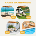 thumbnail image 4 of Renwick Outdoor Folding Tanning Chair with Face Hole, Beige, 4 of 12