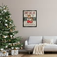 thumbnail image 2 of Candy Cane Lane Vintage Reindeer Boot Holiday Graphic Art Jet Black Framed Art Print Wall Art, 2 of 6