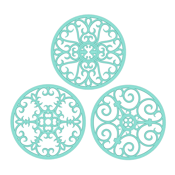 IYYI Silicone Trivet, Trivet for Hot Dishes, Hot Pads for Kitchen, Non-Slip & Heat Resistant, Turquoise
