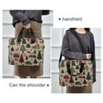 thumbnail image 6 of 16" Laptop Briefcase for Work Travel Laptop Shoulder Bag Carrying Handbag Laptop Case Christmas Trees Deer and Houses, 6 of 8