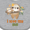 thumbnail image 4 of Inktastic Sloth I Love My Gigi Boys or Girls Baby Bib, 4 of 4