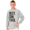 thumbnail image 5 of Best Son Ever Relatives Family Men's Long Sleeve Tee T Shirt Brisco Brands X, 5 of 6
