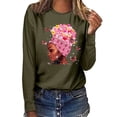 thumbnail image 2 of Tarmeek Breast Cancer Shirts Tops for Women/Long Sleeve Shirts/Crewneck Shirt/Sweatshirt/Hoodie with Blessed Breast Cancer Pink Ribbon/Breast Cancer Awareness Breast Cancer Survivor Gifts for Women, 2 of 4