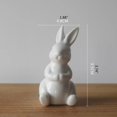 thumbnail image 3 of Ceramic White Rabbit - Easter Bunnies Porcelain Modern Art Home Decoration, Weddings Crafts Gift, Easter Bunny Rabbits, Easter Decorations for Home Mothers Day Decorations, 3 of 12