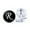 R, variant on Mightlink 1 Pair Men Cufflinks Letter Pattern Electroplating Smooth Surface Exquisite Craftsmanship Fashion Item Decorate Alloy Men Fashion A-Z Single Alphabet Cufflinks Custom Accessory