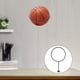thumbnail image 5 of 5 soportes de pared para balones de baloncesto, estante de exhibición de fútbol con tornillos, 5 of 6