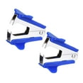thumbnail image 1 of Unique Bargains Staplers Puller Steel Jaw Office Home Staple Remover Tools, Blue 2 Pack, 1 of 5