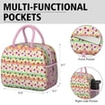 thumbnail image 6 of Lunch Bag Lunch Box for Women Reusable Insulated Lunch Bags,Water-Resistant Summer Time Watermelon Print Colorful Stripe Cooler Lunch Tote Bag, Large Capacity for Work Travel Picnic, 6 of 6