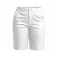 thumbnail image 4 of Neewe Bermuda Shorts for Women Summer Dressy Casual Elastic High Waisted Wide Leg Knee Length Shorts with Pockets, 4 of 6