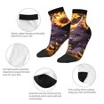 thumbnail image 5 of Pofeuu Sunshine Cute Cat Sunflower Print 30cm Socks, Adult Running Hiking Socks for Youth and Adult, 5 of 7