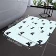 thumbnail image 4 of Blact Cat Flannel Bath Mat 16x24 Inches, Soft Absorbent Non-Slip Bathroom Rug, Machine Washable Floor Mat for Shower, 4 of 7