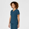 thumbnail image 4 of Wink W123 Women's Mock Wrap Scrub Top, Caribbean Blue, XS Womens, 4 of 6
