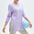 thumbnail image 1 of Blusa de yoga ligera, de secado rápido y con protector solar fresco, camiseta holgada y transpirable para mujer, ropa deportiva de manga larga para yoga, 1 of 6