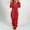 ZD-Red, variant on jsaierl Fleece Onesie Pajamas for Women Zipper Hooded Jumpsuit Adult Plush One Piece Sleepwear Long Sleeve Cozy Soft Romper Christmas Pajamas