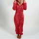 thumbnail image 1 of ICHUANYI Clearance Women Long Sleeve Hooded Jumpsuit Pajamas Casual Winter Warm Rompe Sleepwear(Red, M) ICHUANYI WER2023081012002, 1 of 5