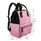 thumbnail image 2 of Disketp Pink Glitter Mochila de Pañales de Gran Capacidad con Múltiples Bolsillos, Mochila de Viaje Multifuncional para Bebé, Unisex, Moderna y Resistente, 2 of 6