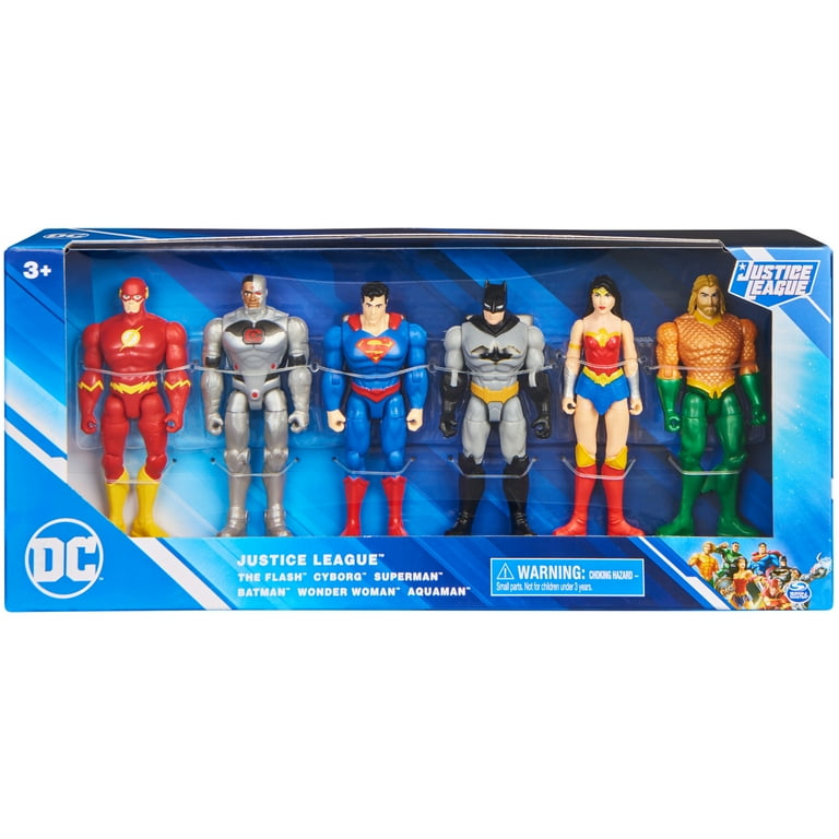 DC Comics, Justice League 4-Inch Action Figures 6-Pack