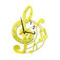 thumbnail image 4 of deevoka Wall Clock Musical Note Design Acrylic Silent for Office Bedroom Living Room Golden, 4 of 9