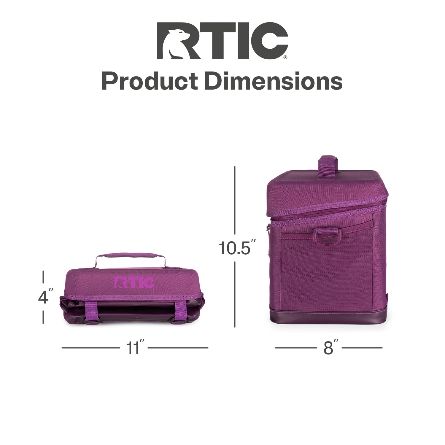 RTIC 15-Can, 16 Qt, Collapsible Soft Cooler with Bottle Opener, Berry Jam