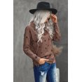 thumbnail image 4 of Women's Khaki Round Neck Star Print Long Sleeve Top, 4 of 18
