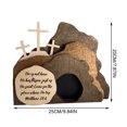 thumbnail image 3 of Easter Decorations for Home Easter Scene Wooden Decoration, Easter Resurrection Scene Set Home Decor Gifts, Handcrafted Cross Figurines Decor Christian Home Wall Shelf, 3 of 3