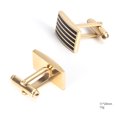 thumbnail image 3 of Set de gemelos y pinzas para corbatas, elegante, chapado en oro, para hombre, 3 of 3