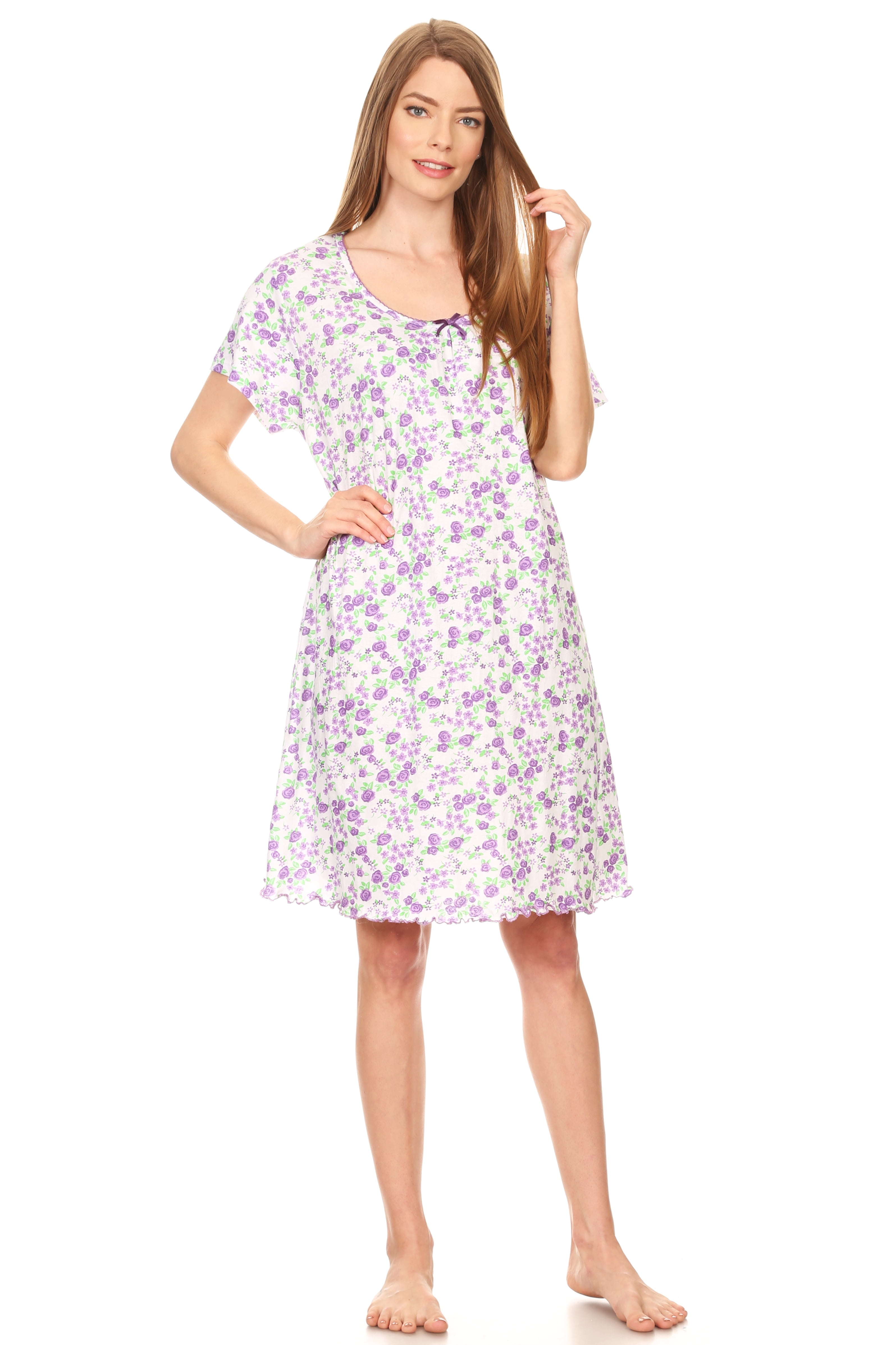 Lati Fashion - 913 Womens Nightgown Sleepwear Pajamas - Woman Sleeveless Sleep Dress Nightshirt