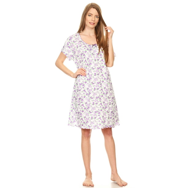 button up sleep gown