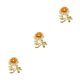 thumbnail image 5 of Qarigey Broches para mujer, alfileres de esmalte rosa, ropa brillante, decoración de joyería Naranja 3piezas, 5 of 6