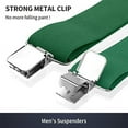 thumbnail image 2 of Mens Suspenders X-Back 2" Wide Adjustable Solid Straight Heavy Duty Clip Suspenders for Men, 2 of 6