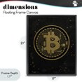 thumbnail image 4 of Stupell Industries Art Deco Bold Golden Digital Currency Black Floating Frame Canvas Art, 17 x 21, by Svetlana Aleynikova, 4 of 8