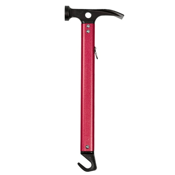 Eigraketly Extractor de clavos para tienda de campaña, martillo para acampar al aire libre, Picnic, senderismo, caravana, lona, estacas, Extractor de carpas Rojo Eigraketly OD023413-01