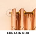 thumbnail image 3 of LOLIPPYY 2-Pack Light Brown Wooden Curtain Rod Finials with Smooth Finish, Decorative Home Window Treatment Accessories, 3 of 7