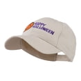 thumbnail image 2 of Happy Halloween Smile Pumpkin Embroidered Cap - Stone OSFM, 2 of 5