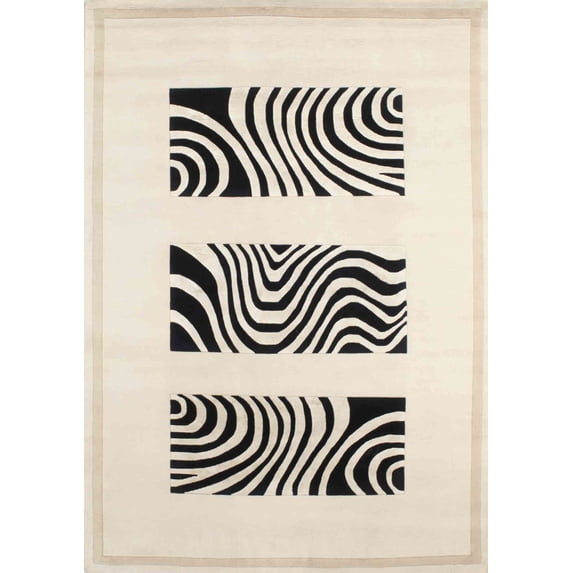 Ahgly Company Machine Washable Indoor Rectangle Contemporary Wheat Beige Area Rugs, 2' x 5'
