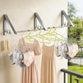 thumbnail image 4 of 3-Piece Drill-Free Folding Clothes Drying Rack, 160cm Crossbar, Suitable for Bedroom, Bathroom, Indoor and Outdoor Use, Basics Folding Clothes Rack (Silver), 4 of 4